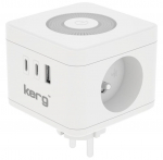 Muu arvutitarvik Inne  KERG Smart 2-socket power cube + USB-A + USB-C charger + LED lamp 16A/250V~ white