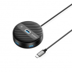 &Uuml;leminek Orico ORICO YS1-C2 4-port USB hub 1x USB-A 3.0 3x USB-A 2.0 0.3 m - black