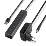 &Uuml;leminek Axagon I/O HUB USB3.0 7PORT CHARGING/W/AC 1.2M HUE-SA7BP
