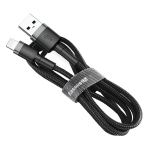 Kaabel Baseus  Baseus CALKLF-RG1 Cafule USB lightning kabelis 2A / 3m melns+pelēks