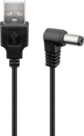 Kaabel Goobay  Goobay USB lidz lidzstravas kabelis 5 5 x 2 1 mm  1 m  5 V 1A  melns