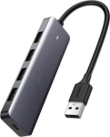 &Uuml;leminek Ugreen Ugreen Adapter 4in1 UGREEN Hub USB to 4x USB 3.0 + USB-C (gray)