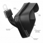 Puutepliiats OEM Motorcycle holder waterproof with zip and hood ( 4,8" - 5,5" ) black