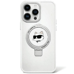 Tagakaaned Karl Lagerfeld  Karl Lagerfeld KLHMP15LHMRSCHH iPhone 15 Pro 6.1" white/white hardcase Ring Stand Choupette Head MagSafe