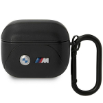 Tagakaaned BMW  BMW BMA322PVTK AirPods 3 gen cover black/black Leather Curved Line