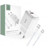 Adaptrid Tech-Protect White \ z kablem USB-C \ USB-A (female) || USB-C (męski)