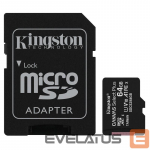 Muu arvutitarvik Kingston MEMORY MICRO SDXC 64GB UHS-I/W/ADAPTER SDCS2/64GB
