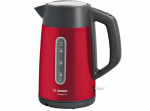 Veekeetja Bosch  Kettle DesignLine TWK4P434 Electric, 2400 W, 1.7 L, Stainless steel, 360&deg; rotational base, Red/Black
