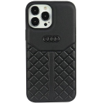 Tagakaaned Audi  Audi Genuine Leather iPhone 13 Pro Max 6.7" black/black hardcase AU-TPUPPCIP13PM-Q8/D1-BK