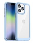 Tagakaaned iLike Apple iPhone 14 Pro Max hard case with a gel frame Translucent Blue