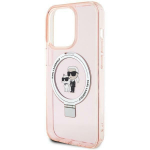 Tagakaaned Karl Lagerfeld  Karl Lagerfeld KLHMP15LHMRSKCP iPhone 15 Pro 6.1" pink/pink hardcase Ring Stand Karl&Choupette MagSafe