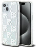Tagakaaned DKNY Apple iPhone 15 hardcase Liquid Glitter Multilogo White