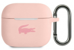 Korpus k&otilde;rvaklappidele Lacoste Apple Airpods 3 Liquid Silicone Glossy Printing Logo Case Pink