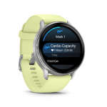 Nutikell Garmin  Venu 4 - 45mm, Silver with Citron Silicone band sports watch