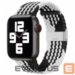 Rihm iLike Apple Watch 38/40/41mm Braided Fabric Strap Black White