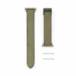 Rihm Connect 20mm Silicone Leather Watch Strap with Magnetic Forest Green