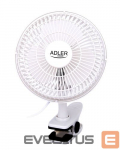Ventilaator Adler  | Fan with clip | AD 7317 | Table Fan | White | Diameter 15 cm | Number of speeds 2 | 30 W | No