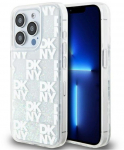 Tagakaaned DKNY Apple iPhone 15 Pro 6.1 hardcase Liquid Glitter Multilogo White