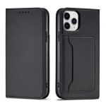 Tagakaaned Hurtel  Magnet Card Case for iPhone 12 Pro Pouch Card Wallet Card Holder Black