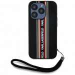 Muud kaubad Karl Lagerfeld Karl Lagerfeld Saffiano Athleisure Stripes Cord iPhone 15 Pro Case - Red