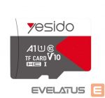 M&auml;lukaardid yesido FL14 MircoSD Yesido 16GB with Adapter Black