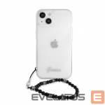 Tagakaaned Guess Apple iPhone 13 PC Script and Black Pearls Case Transparent