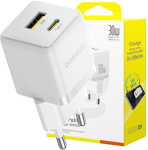 Adaptrid Baseus Baseus Palm 30W USB-C USB-A Wall Charger - White