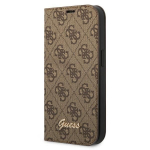 Tagakaaned Guess  Guess GUBKP14XHG4SHW iPhone 14 Pro Max 6.7 "brown / brown book 4G Vintage Gold Logo