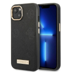 Tagakaaned Guess  Guess GUHMP13MSAPSTK iPhone 13 6.1" black/black hardcase Peony Logo Plate MagSafe