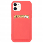 Tagakaaned Hurtel - Card Case Silicone Wallet Wallet with Card Slot Documents for iPhone 12 Pro Max Orange