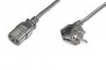 Kaabel Digitus  Power Cord, Schuko (CEE 7/7 ) 90&oslash; angled - C13 M/F, H05VV-F3G 0.75qmm 0.75 m, Black