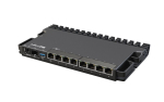 Ruuterid Mikrotik Wired Ethernet Router RB5009UG+S+IN, Quad core 1.4 GHz CPU, 1xSFP+, 7xGigabit LAN, 1x2.5G LAN, 1xUSB, Can be powered in 3 different ways, CPU temperature monitor, Mounts FOUR of these Routers in a Single 1U Rackmount Space, RouterOS L5