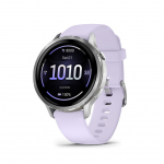 Nutikell Garmin  Venu 4 - 41mm, Silver with Periwinkle Silicone Band sports watch