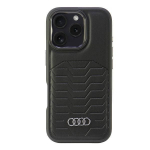 Tagakaaned Audi  Audi Synthetic Leather MagSafe iPhone 16 Pro 6.3" black/black hardcase AU-TPUPCMIP16P-GT/D3-BK