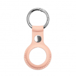 Nutika sildi tarvik iLike AirTag PU Leather Key Ring Keychain Case Pink