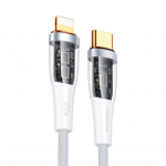 Kaabel Joyroom  Joyroom Star-Cloud Series A3 USB-C / Lightning Cable 20W 1.2m with Smart Switch - White