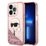 Tagakaaned Karl Lagerfeld  Karl Lagerfeld Glitter Karl's Head case for iPhone 14 Pro Max - pink