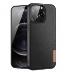 Tagakaaned Dux Ducis Apple Phone 13 Pro Fino case covered with nylon material Black