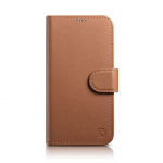 Tagakaaned iCarer  iCarer Wallet Case 2in1 Cover iPhone 14 Plus Anti-RFID Leather Flip Case Brown (WMI14220727-BN)