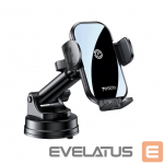 Automaatne hoidja yesido C197 15W Fast Charging Wireless Car Charger | 360 Rotating Suction Cup Air Vent | Phone Holder Black