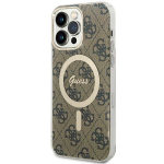 Tagakaaned Guess  Guess IML 4G MagSafe Case for iPhone 15 Pro Max - Brown