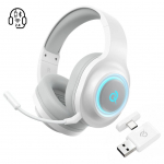 K&otilde;rvaklapid QCY  QCY Heroad V200 Tri-Mode Gaming Headphones with 7.1 Sound, 240h Battery, and Detachable Microphone - White