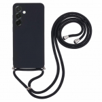 Tagakaaned Hurtel  Samsung Galaxy A17 5G / A17 4G Case with Fiber Lining and Crossbody Strap - Black