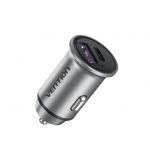 Laadijad ja juhtmed Vention MOBILE CHARGER CAR USB/2P GRAY FFBH0