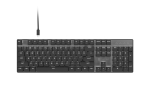 Arvuti klaviatuur Natec  Amberjack | Keyboard | Wired | US | Linear | White backlight, Hot-swappable switches, Anti-ghosting, Built-in memory, Macro recording | Black/Gray