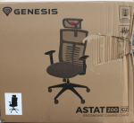 Arvutitoolid / lauad Genesis  SALE OUT. | Ergonomic Chair Astat 200 Base material Nylon; Castors material: Nylon with CareGlide coating | Black | DAMAGED PACKAGING | 24 month(s)