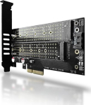 Muu arvutitarvik Axagon  AXAGON PCEM2-D PCI-E 3.0 4x - DUAL M.2 SSD (NVMe + SATA)  dual voltage  up to 110mm SSD