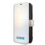 Kaaned - kaaned Guess Apple iPhone 11 Pro Iridescent Book Case Silver