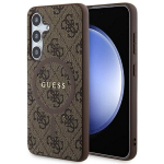 Tagakaaned Guess  Guess 4G Collection Leather Metal Logo MagSafe Case for Samsung Galaxy S24 - Brown