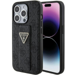 Tagakaaned Guess  Guess Grip Stand 4G Triangle Strass case for iPhone 15 Pro - black